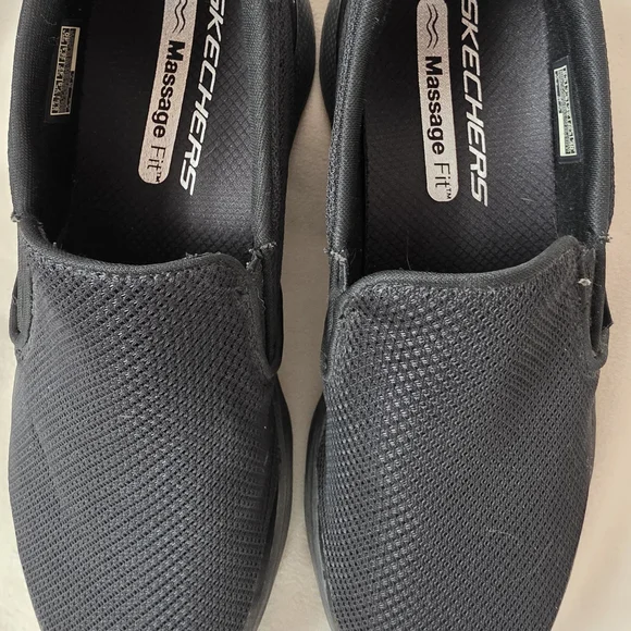 Skechers Men’s Black Slip-On Mesh Sneakers - Picture 5 of 7